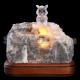 Сова - соляной светильник кристалл хамелеон